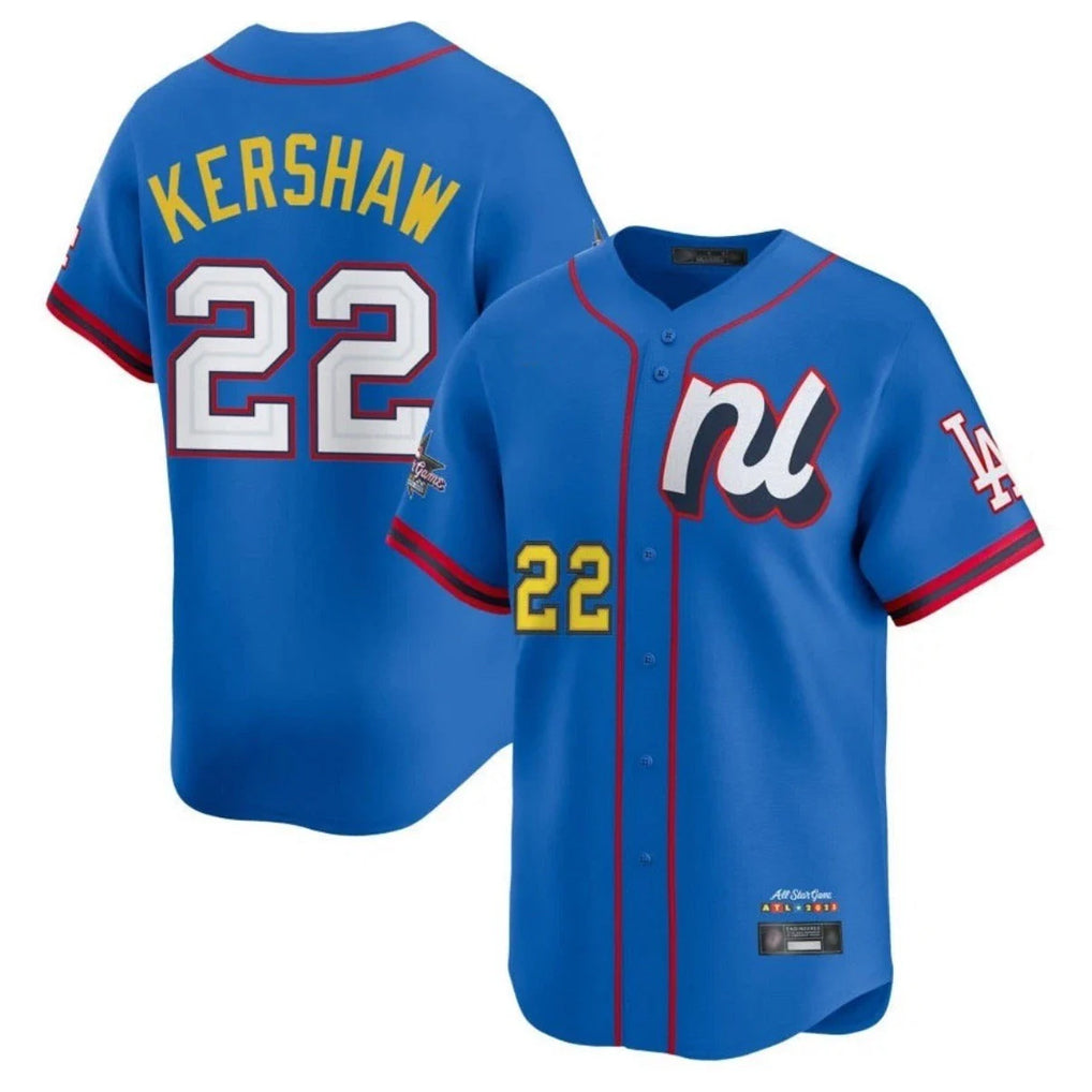 Trusc LA.Dodgers #22 Clayton Kershaw Player Blue All-Star Limited Home Stitched Jerseys