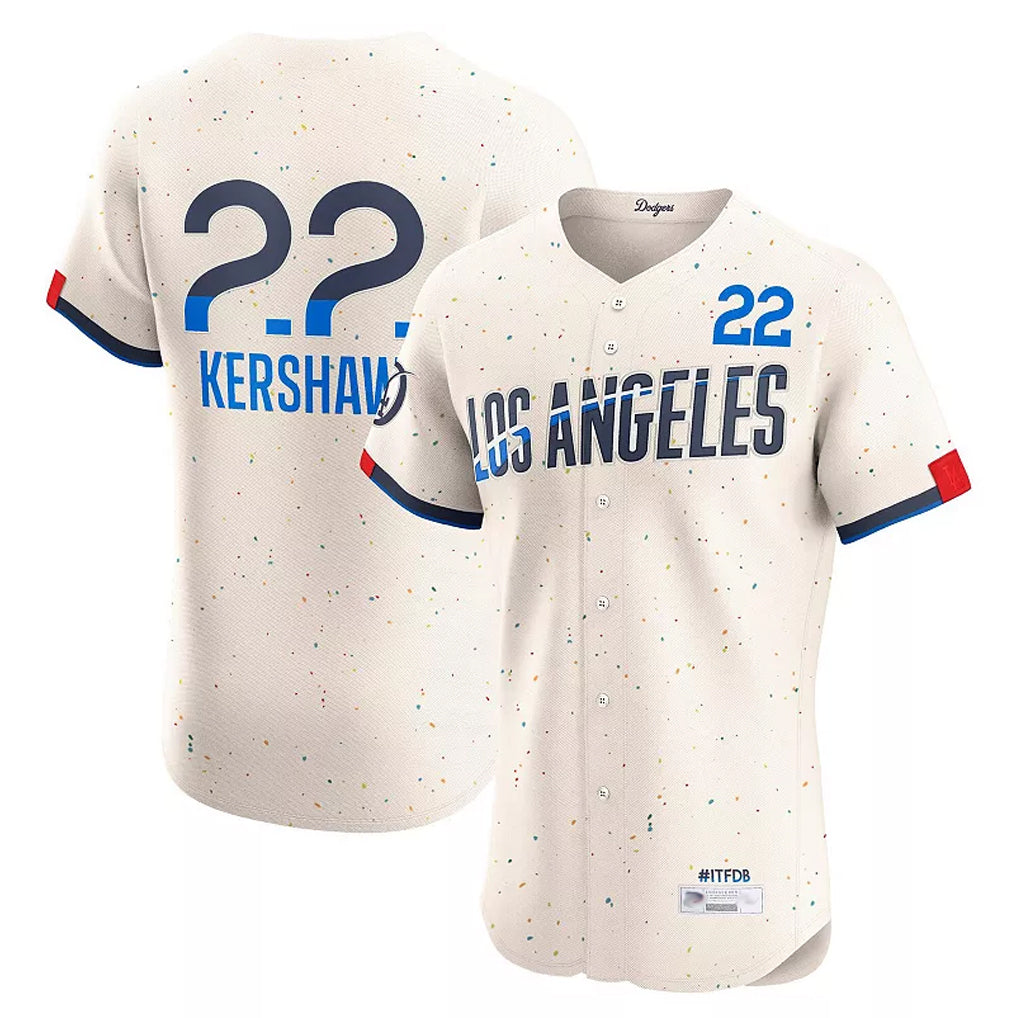 Trusc LA.Dodgers #22 Clayton Kershaw Player Cream City Connect Limited Elite Home Stitched Jerseys