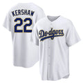 Trusc LA.Dodgers #22 Clayton Kershaw Player Gold White 2026 Collection Stadium Game Stitched Jerseys