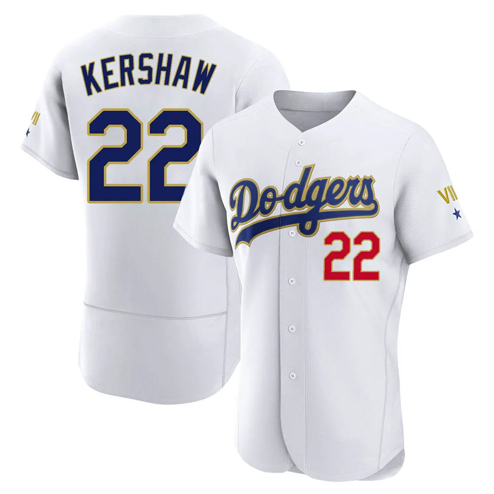 Trusc LA.Dodgers #22 Clayton Kershaw Player Gold White 2026 Collection Stadium Limited Elite Stitched Jerseys