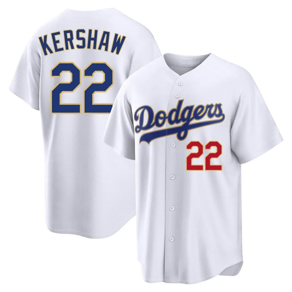 Trusc LA.Dodgers #22 Clayton Kershaw Player Gold White 2026 Collection Stadium Limited Stitched Jerseys