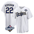 Trusc LA.Dodgers #22 Clayton Kershaw Player Gold White World Series 2026 Collection Stadium Game Stitched Jerseys