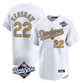 Trusc LA.Dodgers #22 Clayton Kershaw Player Gold World Series Collection Limited Home Stitched Jerseys