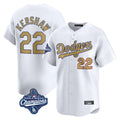 Trusc LA.Dodgers #22 Clayton Kershaw Player Gold World Series Meet Collection Limited Home Stitched Jerseys