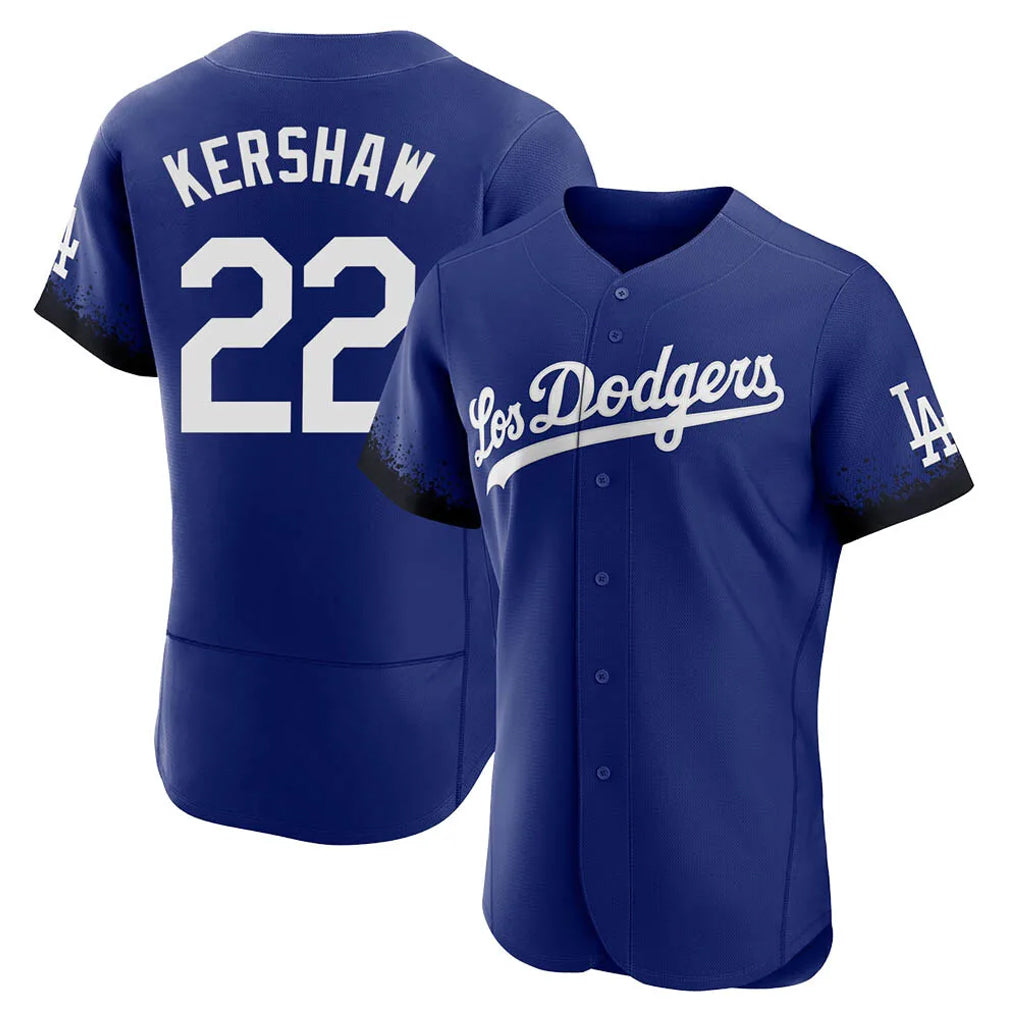 Trusc LA.Dodgers #22 Clayton Kershaw Player Royal City Connect Elite Home Stitched Jerseys