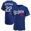 Trusc LA.Dodgers #22 Clayton Kershaw Player Royal Limited Elite Home Stitched Jerseys