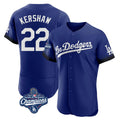 Trusc LA.Dodgers #22 Clayton Kershaw Player Royal World Series Meet City Connect Elite Home Stitched Jerseys