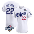 Trusc LA.Dodgers #22 Clayton Kershaw Player White World Series Limited Elite Stitched Jerseys