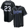 Trusc LA.Dodgers #23 Kyle Tucker Player Black Carbon Limited Home Stitched Jerseys