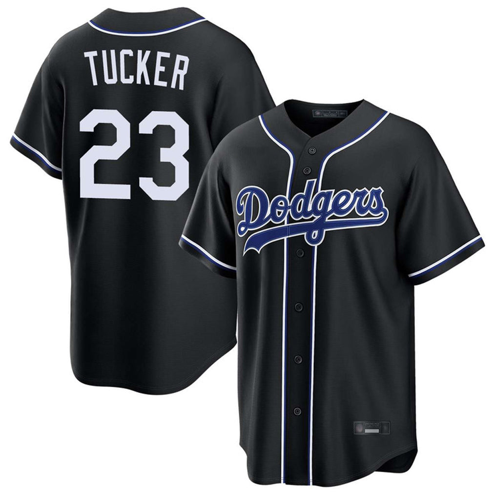 Trusc LA.Dodgers #23 Kyle Tucker Player Black Carbon Limited Home Stitched Jerseys