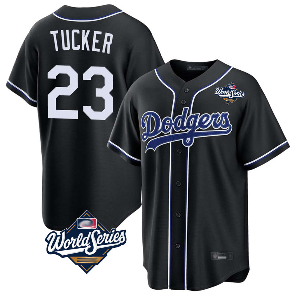 Trusc LA.Dodgers #23 Kyle Tucker Player Black World Series Carbon Limited Home Stitched Jerseys