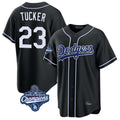 Trusc LA.Dodgers #23 Kyle Tucker Player Black World Series Meet Carbon Limited Home Stitched Jerseys