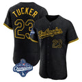 Trusc LA.Dodgers #23 Kyle Tucker Player Black World Series Meet Snake Skin City Limited Elite Home Stitched Jerseys
