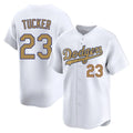 Trusc LA.Dodgers #23 Kyle Tucker Player Gold Collection Limited Home Stitched Jerseys
