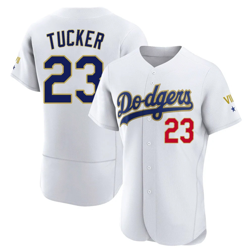 Trusc LA.Dodgers #23 Kyle Tucker Player Gold White 2026 Collection Stadium Limited Elite Stitched Jerseys