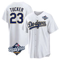 Trusc LA.Dodgers #23 Kyle Tucker Player Gold White World Series 2026 Collection Stadium Game Stitched Jerseys