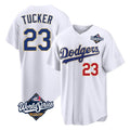 Trusc LA.Dodgers #23 Kyle Tucker Player Gold White World Series 2026 Collection Stadium Limited Stitched Jerseys
