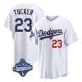 Trusc LA.Dodgers #23 Kyle Tucker Player Gold White World Series Meet 2026 Collection Stadium Limited Stitched Jerseys