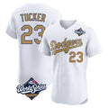 Trusc LA.Dodgers #23 Kyle Tucker Player Gold World Series Limited Elite Home Stitched Jerseys
