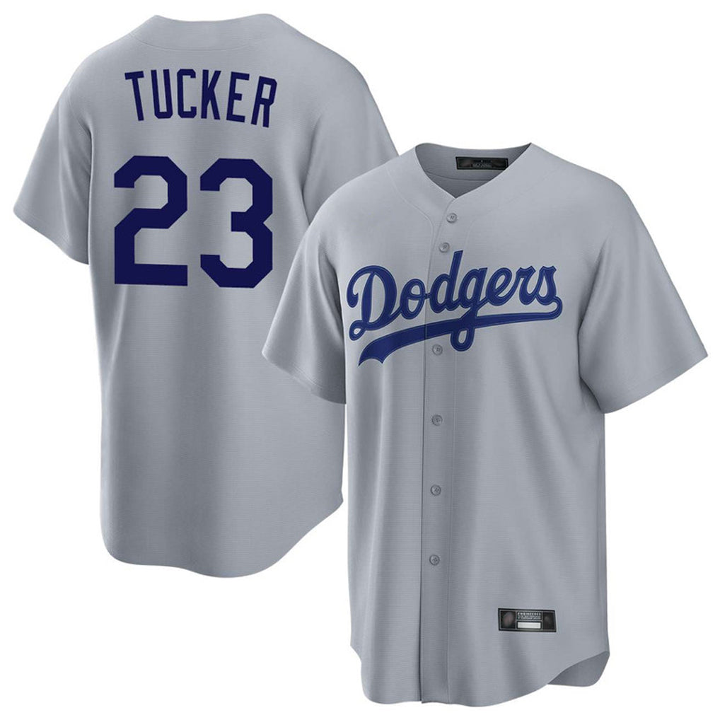 Trusc LA.Dodgers #23 Kyle Tucker Player Gray Game Stitched Jerseys