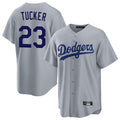 Trusc LA.Dodgers #23 Kyle Tucker Player Gray Game Stitched Jerseys