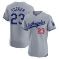 Trusc LA.Dodgers #23 Kyle Tucker Player Gray Limited Elite Home Stitched Jerseys