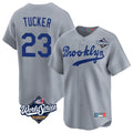 Trusc LA.Dodgers #23 Kyle Tucker Player Gray World Series Game Limited Home Stitched Jerseys