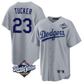 Trusc LA.Dodgers #23 Kyle Tucker Player Gray World Series Game Stitched Jerseys
