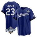 Trusc LA.Dodgers #23 Kyle Tucker Player Royal World Series City Connect Home Game Stitched Jerseys