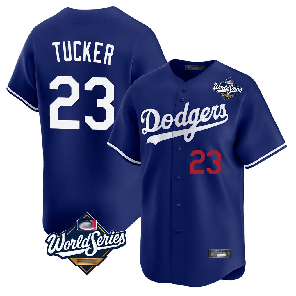 Trusc LA.Dodgers #23 Kyle Tucker Player Royal World Series Limited Home Stitched Jerseys