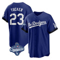 Trusc LA.Dodgers #23 Kyle Tucker Player Royal World Series Meet City Connect Home Game Stitched Jerseys