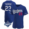 Trusc LA.Dodgers #23 Kyle Tucker Player Royal World Series Meet Limited Elite Home Stitched Jerseys