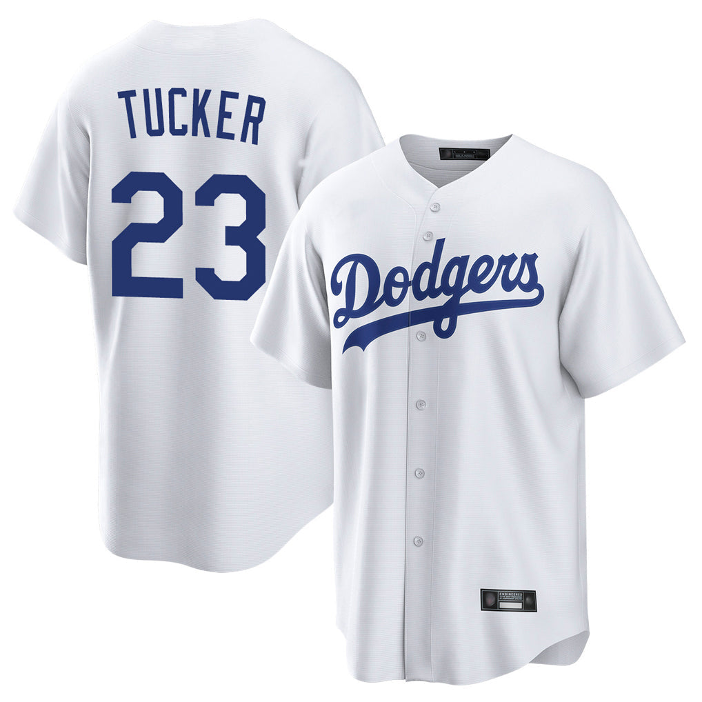 Trusc LA.Dodgers #23 Kyle Tucker Player White Game Home Stitched Jerseys