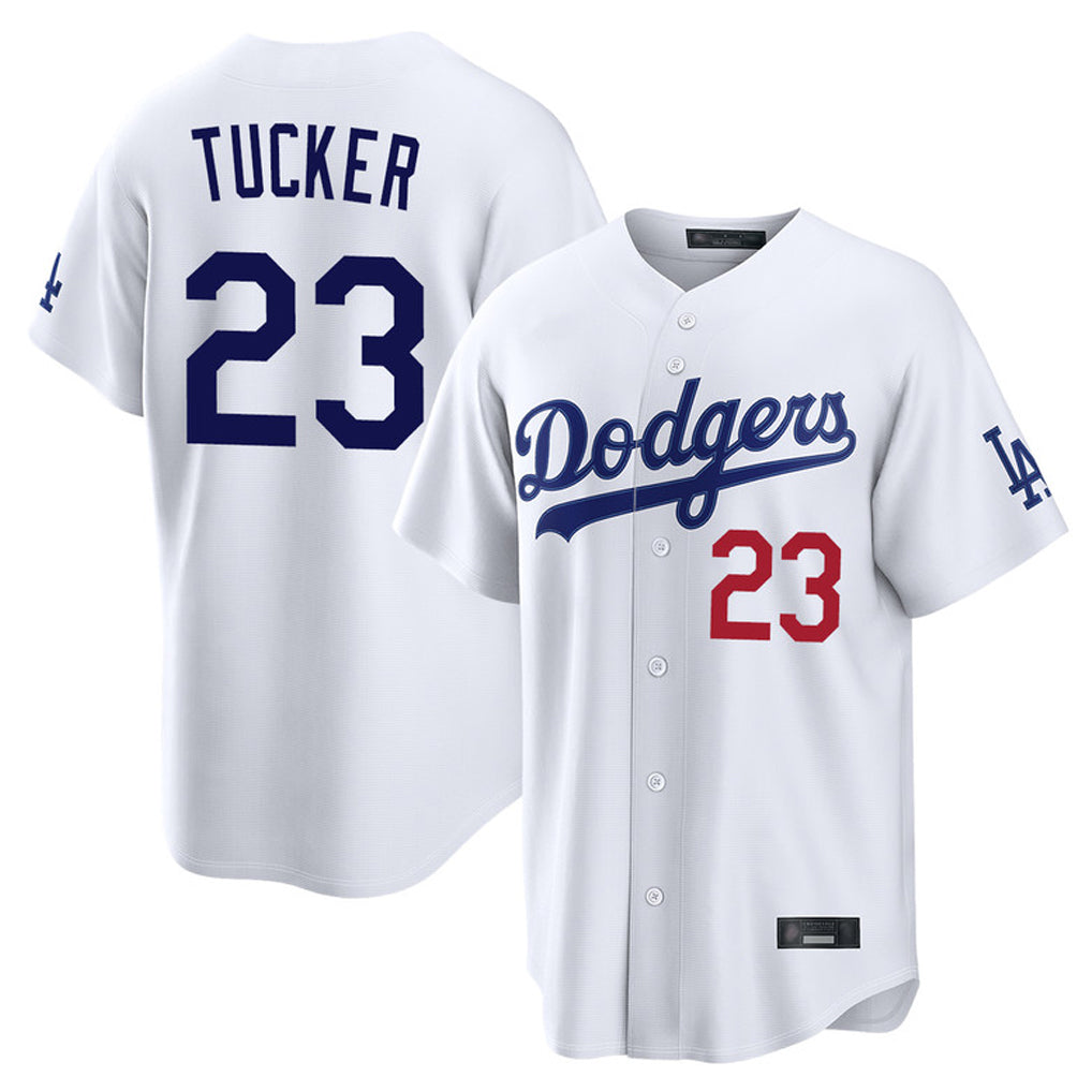 Trusc LA.Dodgers #23 Kyle Tucker Player White Home Game Stitched Jerseys