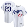 Trusc LA.Dodgers #23 Kyle Tucker Player White Home Game Stitched Jerseys