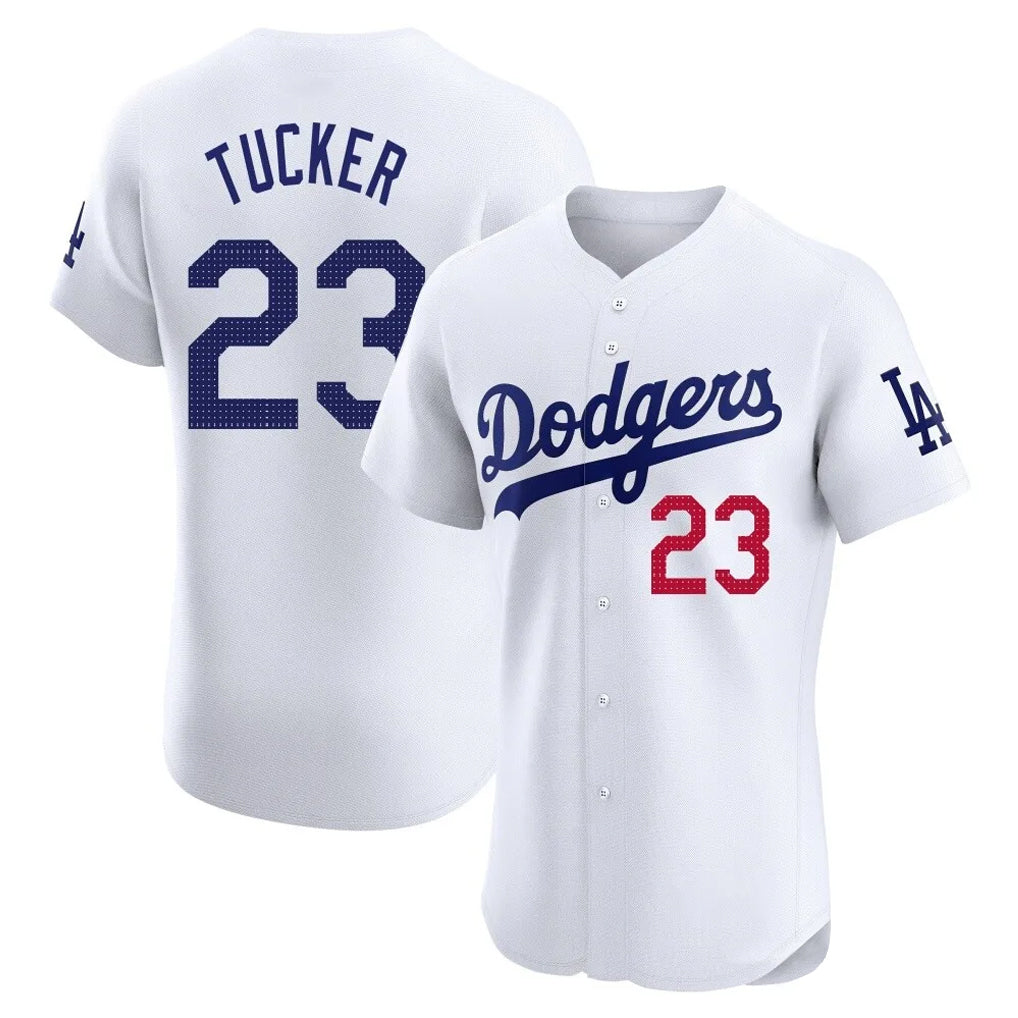 Trusc LA.Dodgers #23 Kyle Tucker Player White Limited Elite Home Stitched Jerseys