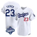 Trusc LA.Dodgers #23 Kyle Tucker Player White World Series Meet Limited Home Stitched Jerseys