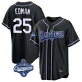 Trusc LA.Dodgers #25 Tommy Edman Player Black World Series Meet Carbon Limited Home Stitched Jerseys