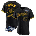 Trusc LA.Dodgers #25 Tommy Edman Player Black World Series Snake Skin City Limited Elite Home Stitched Jerseys