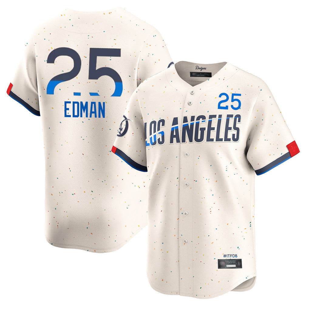 Trusc LA.Dodgers #25 Tommy Edman Player Cream City Connect Limited Home Stitched Jerseys