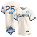 Trusc LA.Dodgers #25 Tommy Edman Player Cream World Series Meet City Connect Limited Home Stitched Jerseys