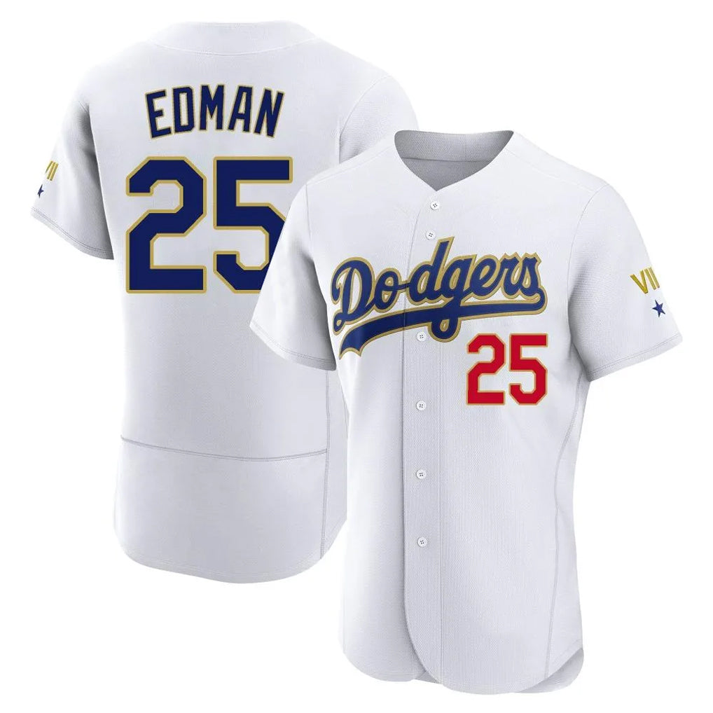 Trusc LA.Dodgers #25 Tommy Edman Player Gold White 2026 Collection Stadium Limited Elite Stitched Jerseys