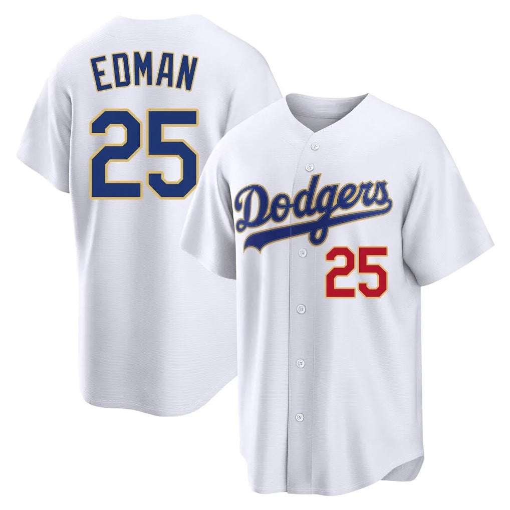 Trusc LA.Dodgers #25 Tommy Edman Player Gold White 2026 Collection Stadium Limited Stitched Jerseys