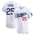 Trusc LA.Dodgers #25 Tommy Edman Player Gold White Limited Elite Home Stitched Jerseys