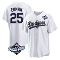 Trusc LA.Dodgers #25 Tommy Edman Player Gold White World Series 2026 Collection Stadium Game Stitched Jerseys