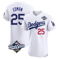 Trusc LA.Dodgers #25 Tommy Edman Player Gold White World Series Limited Elite Home Stitched Jerseys