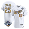 Trusc LA.Dodgers #25 Tommy Edman Player Gold World Series Collection Limited Home Stitched Jerseys