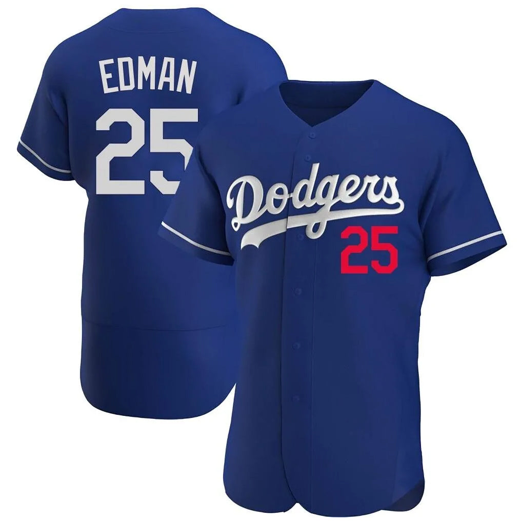 Trusc LA.Dodgers #25 Tommy Edman Player Royal Limited Elite Home Stitched Jerseys