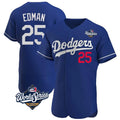 Trusc LA.Dodgers #25 Tommy Edman Player Royal World Series Limited Elite Home Stitched Jerseys