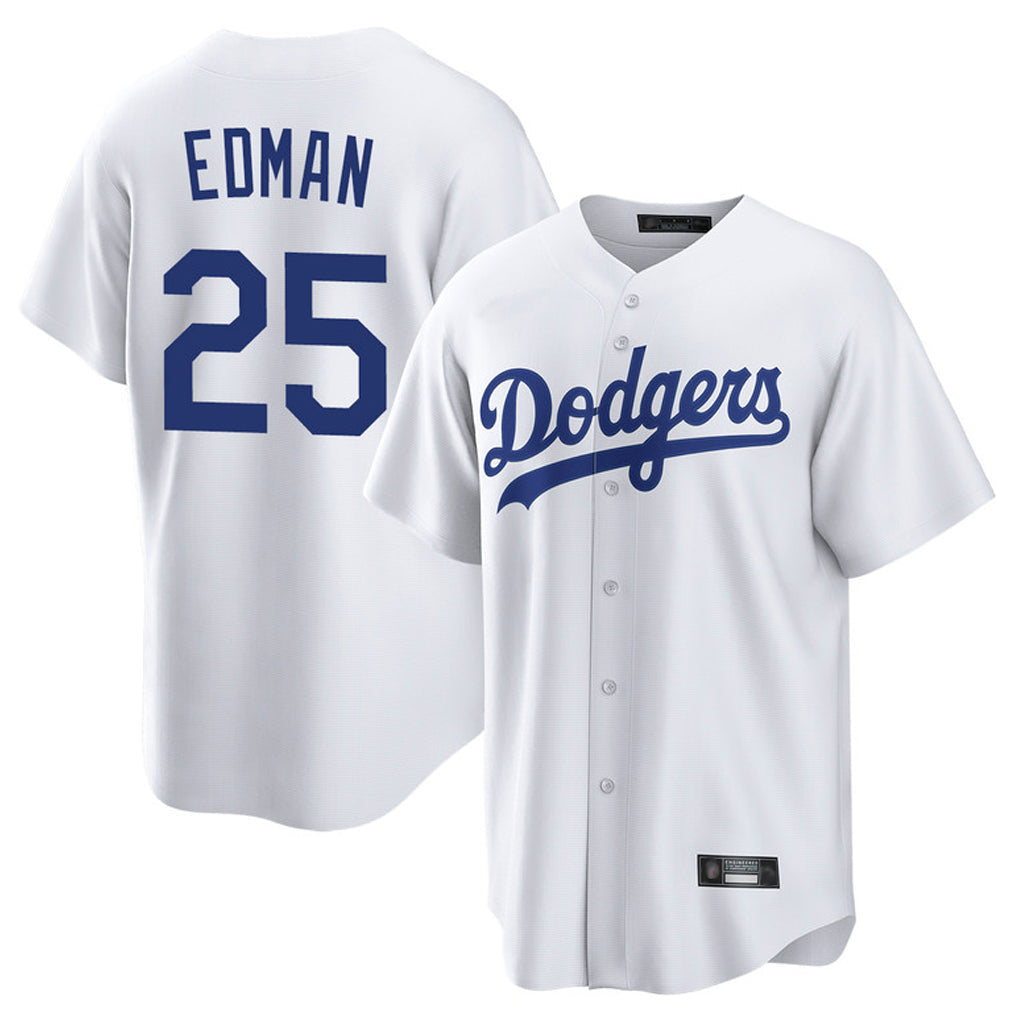 Trusc LA.Dodgers #25 Tommy Edman Player White Game Home Stitched Jerseys